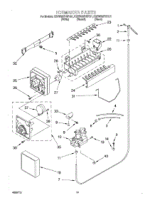 12 - Ice Maker, Optional parts for Kitchenaid Refrigerator KSRW25FHWH01 from AppliancePartsPros.com