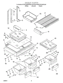 03 - Shelf parts for Kitchenaid Refrigerator KTRS21MJWH00 from AppliancePartsPros.com