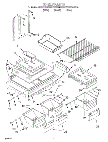 03 - Shelf parts for Kitchenaid Refrigerator KTRS22MJBT00 from AppliancePartsPros.com