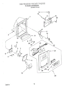 08 - Dispenser Front parts for Kitchenaid Refrigerator KSRS25IHBU00 from AppliancePartsPros.com