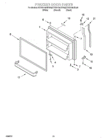 07 - Freezer Door, Optional parts for Kitchenaid Refrigerator KTRS21MJBT00 from AppliancePartsPros.com