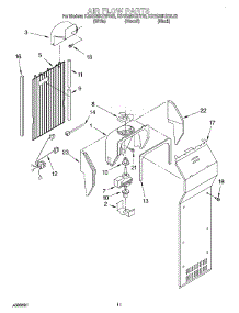 07 - Air Flow parts for Kitchenaid Refrigerator KSRS25KGWH02 from AppliancePartsPros.com