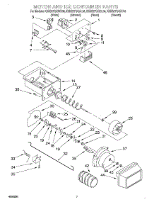 05 - Motor And Ice Container parts for Kitchenaid Refrigerator KSRS27QGBT04 from AppliancePartsPros.com