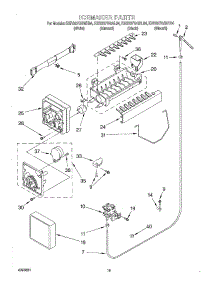 12 - Ice Maker, Optional parts for Kitchenaid Refrigerator KSRS27QGBT04 from AppliancePartsPros.com
