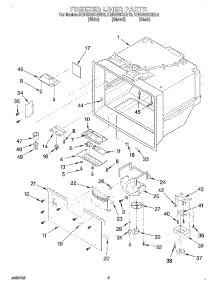 02 - Freezer Liner parts for Kitchenaid Refrigerator KBRS22KGBT3 from AppliancePartsPros.com