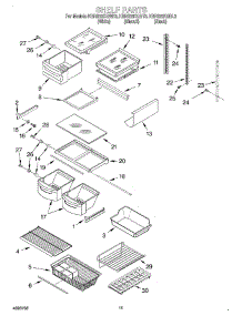 07 - Shelf, Lit / Optional parts for Kitchenaid Refrigerator KBRS22KGBT3 from AppliancePartsPros.com