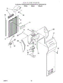 10 - Air Flow parts for Kitchenaid Refrigerator KSRS22QGBL02 from AppliancePartsPros.com