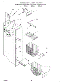 09 - Freezer Liner parts for Kitchenaid Refrigerator KSRS22QGBT02 from AppliancePartsPros.com