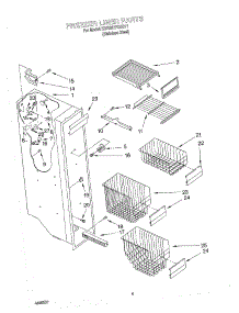 04 - Freezer Liner parts for Kitchenaid Refrigerator KSRS27FGSS11 from AppliancePartsPros.com