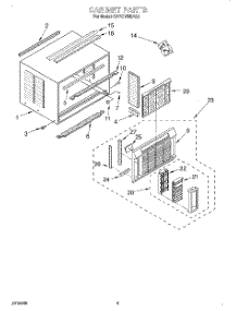 03 - Cabinet parts for Whirlpool Air Conditioner BPAC1830AS2 from AppliancePartsPros.com