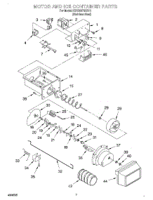 05 - Motor And Ice Container parts for Kitchenaid Refrigerator KSRS25FGSS11 from AppliancePartsPros.com