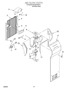 09 - Air Flow parts for Kitchenaid Refrigerator KSRS25FGSS11 from AppliancePartsPros.com