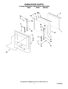 03 - Oven Door Parts parts for Kitchenaid Oven KEBS107SWH04 from AppliancePartsPros.com