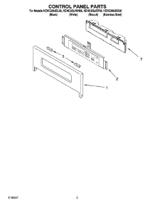 02 - Control Panel Parts parts for Kitchenaid Oven KEHC309JBT06 from AppliancePartsPros.com