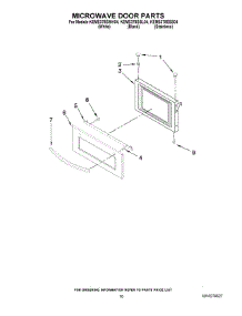 08 - Microwave Door Parts parts for Kitchenaid Oven KEMS378SBL04 from AppliancePartsPros.com