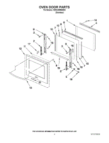 03 - Oven Door Parts parts for Kitchenaid Oven KEHU309SSS03 from AppliancePartsPros.com