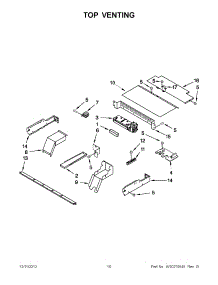 05 - Top Venting parts for Kitchenaid Oven KEBC247VWH02 from AppliancePartsPros.com