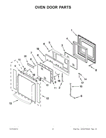 03 - Oven Door Parts parts for Kitchenaid Oven KEBC247VBL02 from AppliancePartsPros.com