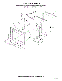 03 - Oven Door Parts parts for Kitchenaid Oven KEBS177SSS04 from AppliancePartsPros.com