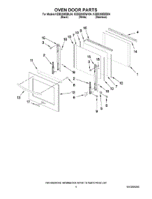 03 - Oven Door Parts parts for Kitchenaid Oven KEBS208SWH04 from AppliancePartsPros.com