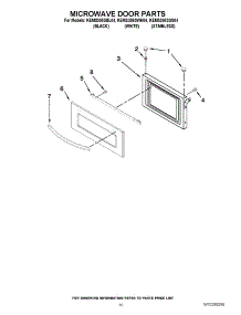 08 - Microwave Door Parts parts for Kitchenaid Oven KEMS308SSS04 from AppliancePartsPros.com