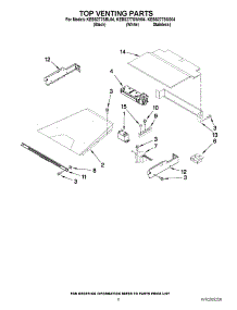 05 - Top Venting Parts parts for Kitchenaid Oven KEBS277SSS04 from AppliancePartsPros.com