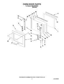 03 - Oven Door Parts parts for Kitchenaid Oven KEBS208SSS03 from AppliancePartsPros.com