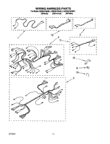 08 - Wiring Harness parts for Kitchenaid Oven KEBS278AAL1 from AppliancePartsPros.com