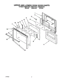 05 - Upper And Lower Oven Door parts for Kitchenaid Oven KEBS278AWH1 from AppliancePartsPros.com