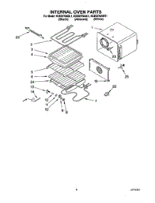 06 - Internal Oven parts for Kitchenaid Oven KEBS278ABL1 from AppliancePartsPros.com