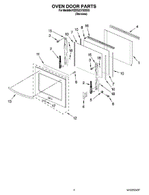 03 - Oven Door Parts parts for Kitchenaid Oven KEBS207SSS03 from AppliancePartsPros.com