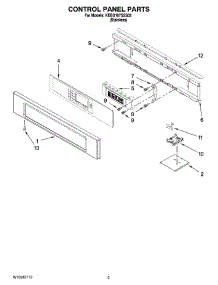 02 - Control Panel Parts parts for Kitchenaid Oven KEBU107SSS02 from AppliancePartsPros.com