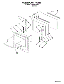03 - Oven Door Parts parts for Kitchenaid Oven KEBU107SSS02 from AppliancePartsPros.com