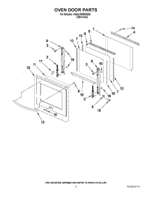 03 - Oven Door Parts parts for Kitchenaid Oven KEHU309SSS02 from AppliancePartsPros.com