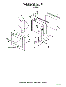 03 - Oven Door Parts parts for Kitchenaid Oven KEMS378SSS03 from AppliancePartsPros.com