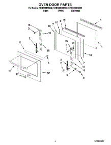 03 - Oven Door Parts parts for Kitchenaid Oven KEMS308SSS02 from AppliancePartsPros.com