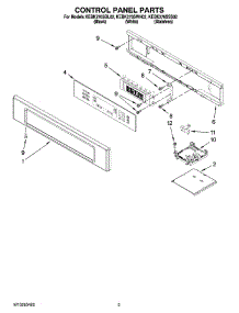 02 - Control Panel Parts parts for Kitchenaid Oven KEBK276SWH02 from AppliancePartsPros.com