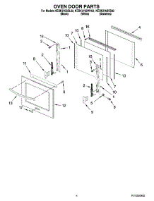 03 - Oven Door Parts parts for Kitchenaid Oven KEBK276SWH02 from AppliancePartsPros.com
