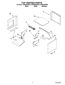 05 - Top Venting Parts parts for Kitchenaid Oven KEMS308SWH02 from AppliancePartsPros.com