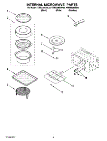 07 - Internal Microwave Parts parts for Kitchenaid Oven KEMS308SWH02 from AppliancePartsPros.com