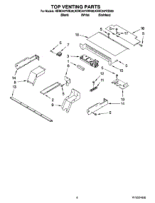 05 - Top Venting Parts, Optional Parts parts for Kitchenaid Oven KEBC247VWH00 from AppliancePartsPros.com