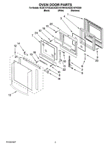 04 - Oven Door Parts parts for Kitchenaid Oven KEBC147VWH00 from AppliancePartsPros.com
