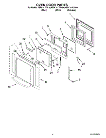 03 - Oven Door Parts parts for Kitchenaid Oven KEBC247VSS00 from AppliancePartsPros.com