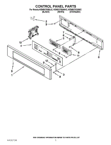 02 - Control Panel Parts parts for Kitchenaid Oven KEMS378SWH02 from AppliancePartsPros.com