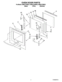 03 - Oven Door Parts parts for Kitchenaid Oven KEBS177SWH02 from AppliancePartsPros.com
