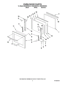 03 - Oven Door Parts parts for Kitchenaid Oven KEBS208SWH02 from AppliancePartsPros.com