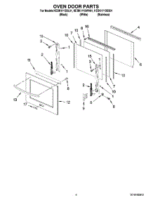 03 - Oven Door Parts parts for Kitchenaid Oven KEBK171SWH01 from AppliancePartsPros.com