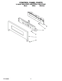 02 - Control Panel Parts parts for Kitchenaid Oven KEBC147KSS07 from AppliancePartsPros.com