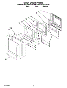 04 - Oven Door Parts parts for Kitchenaid Oven KEBC147KSS07 from AppliancePartsPros.com