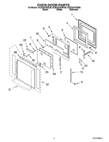 03 - Oven Door Parts parts for Kitchenaid Oven KEBC247KBL06 from AppliancePartsPros.com